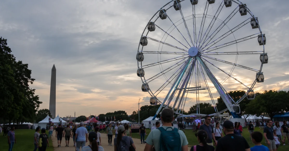 State fair takes over National Mall with 110-foot Ferris wheel