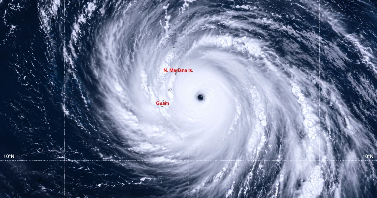 Super Typhoon Bavi slams Rota and Guam with catastrophic winds