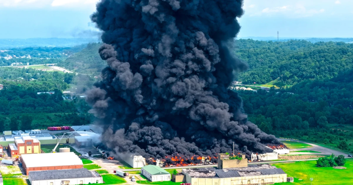 West Virginia declares emergency as warehouse fire threatens air quality