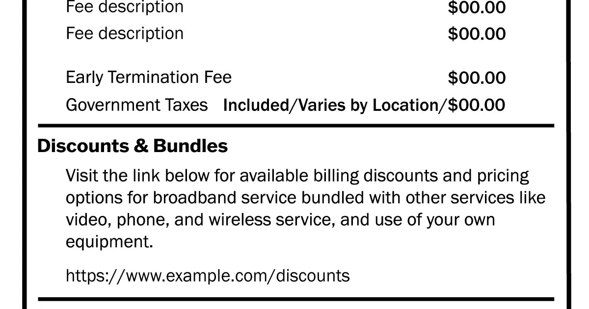 FCC proposes broadband price labels with single "up to" fee total