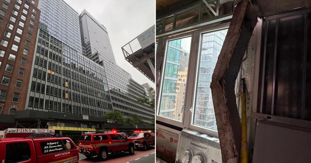 Midtown Manhattan building evacuated after structural damage, no injuries reported