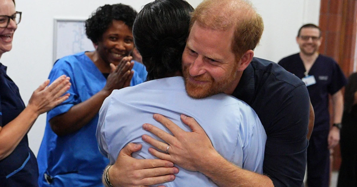 Prince Harry visits Birmingham children's hospital on UK trip