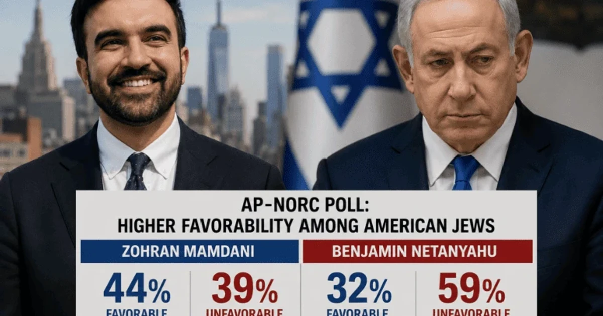 Poll finds Mamdani more popular than Netanyahu among Jewish Americans