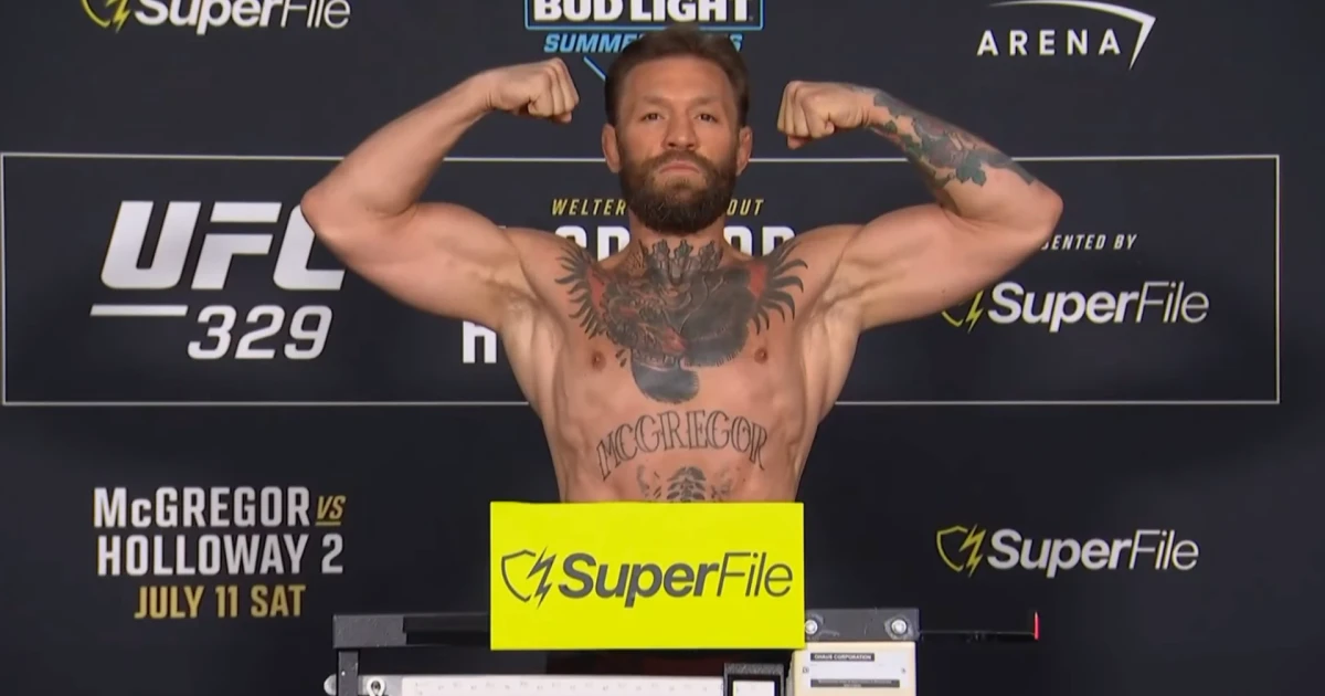 McGregor weighs in at 170.5 pounds for Holloway rematch
