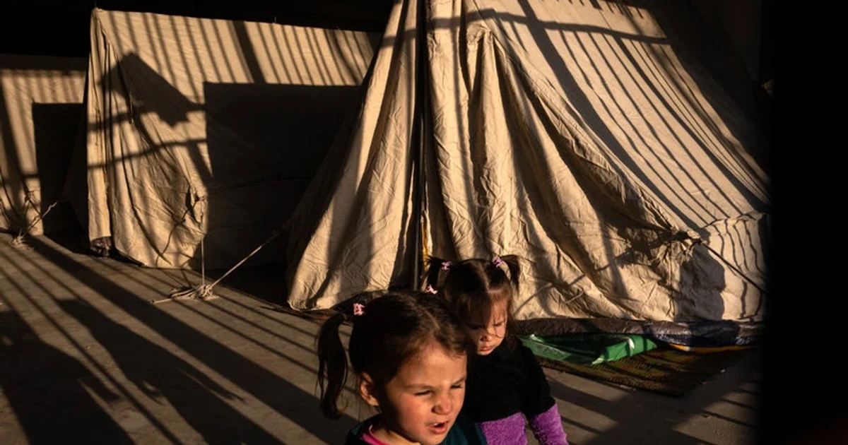 Inside Beirut’s National Theater, displaced Lebanese families seek shelter