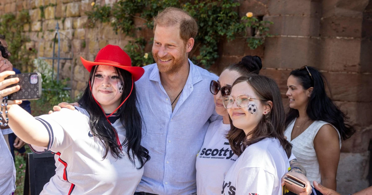 Prince Harry ends UK visit with bereaved children and goat yoga