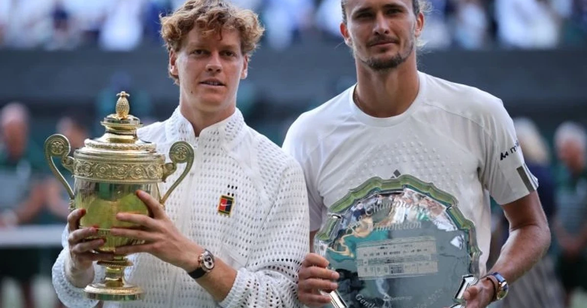 Sinner defends Wimbledon title, beats Zverev in four-set final