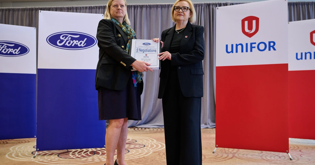 Ford reaches tentative 3-year labor deal with Unifor in Canada