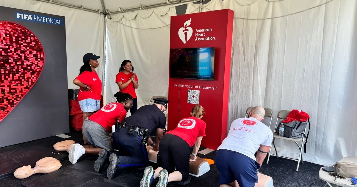American Heart Association brings CPR training to World Cup fans