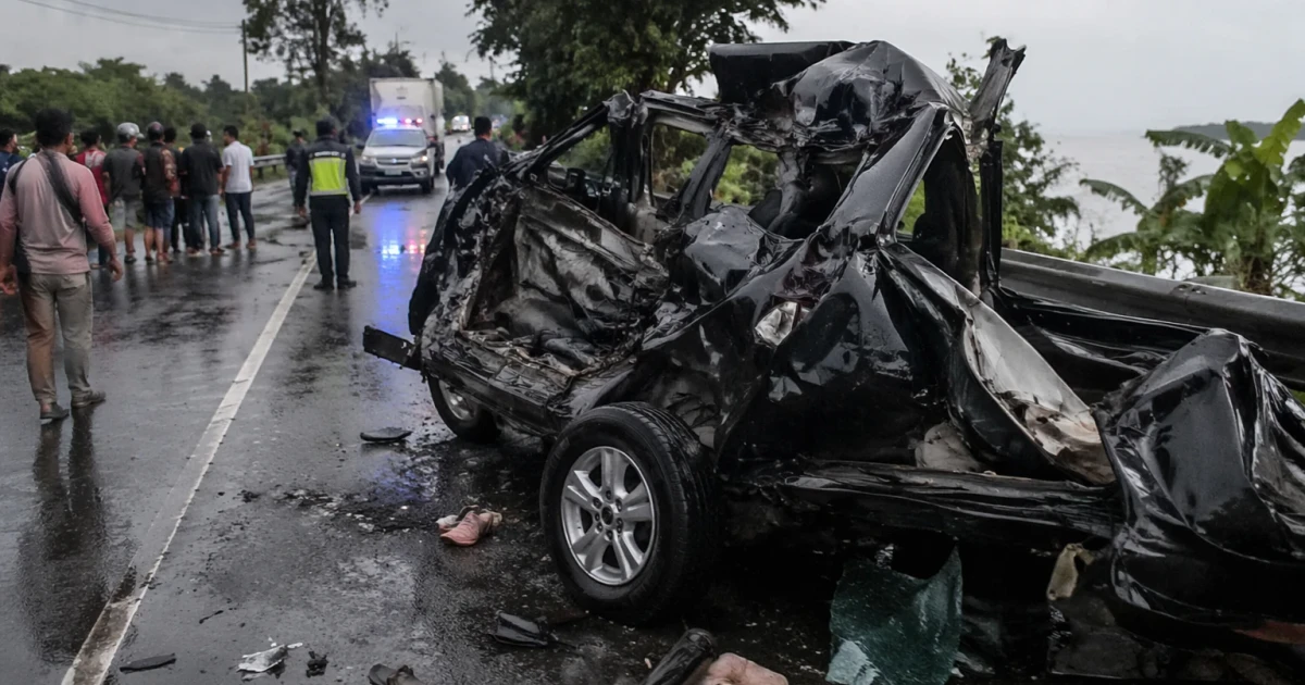 13 killed as pickup carrying wedding guests crushed on Java highway