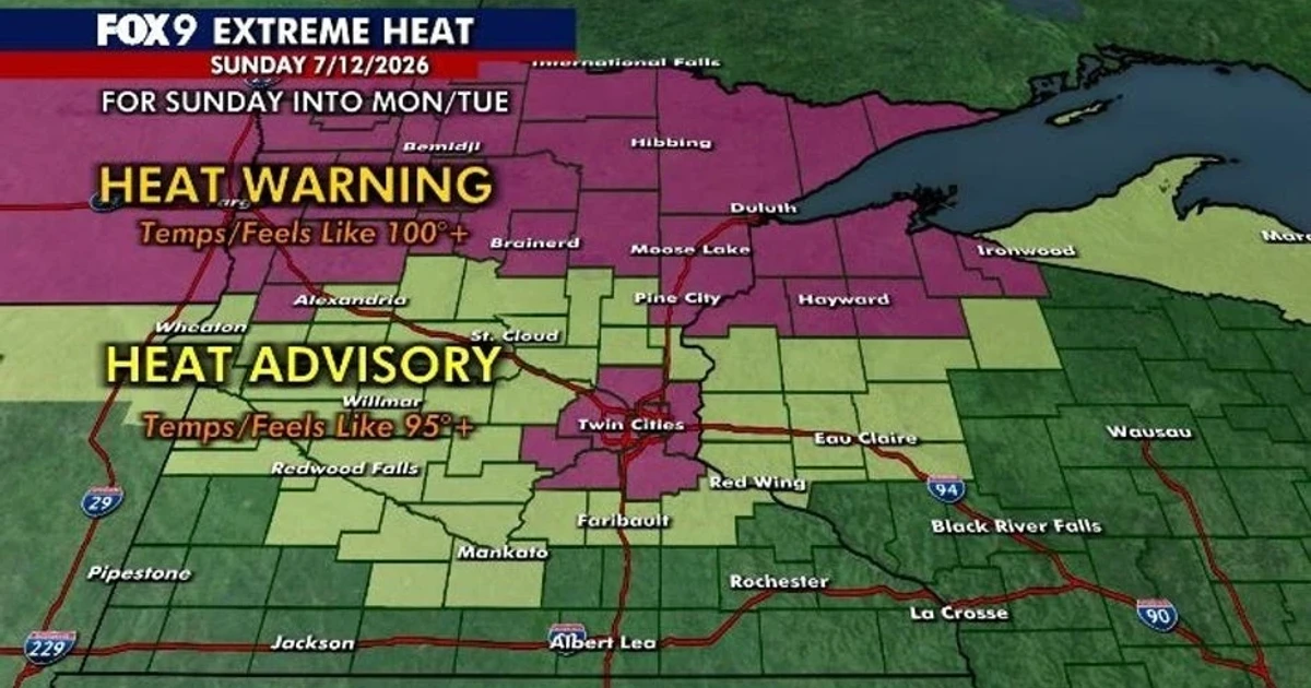 Dangerous heat wave shatters records across Minnesota, Dakotas and beyond