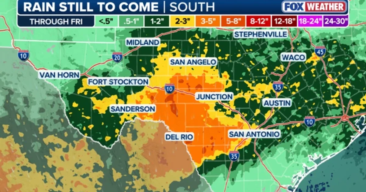 Heat wave grips the West as flood threat grows in Texas