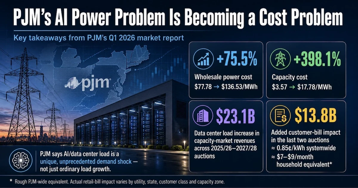 PJM auction adds billions in power costs as data centers drive demand