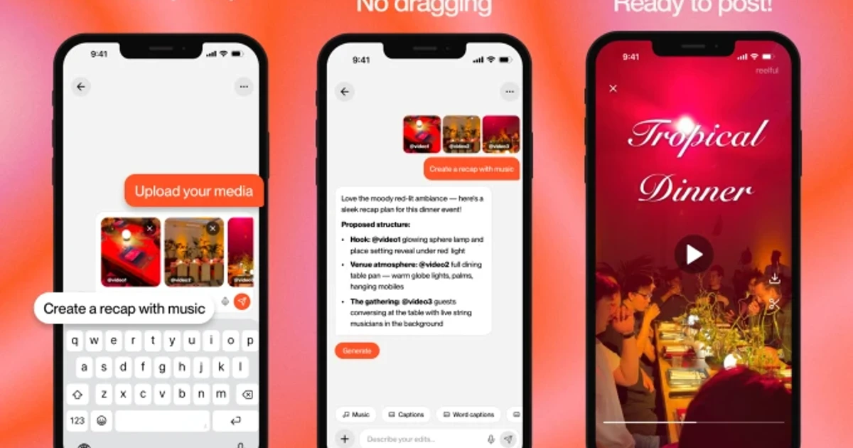 Reelful uses AI to turn camera roll clips into polished reels