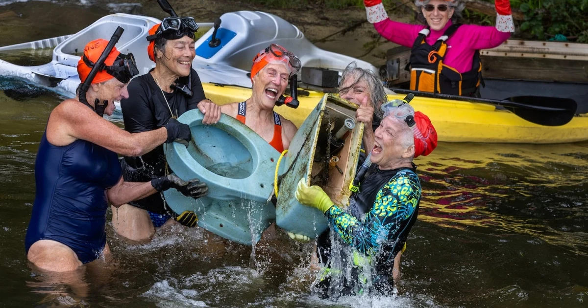 Cape Cod women swimmers pull 6,000 pounds of trash from ponds
