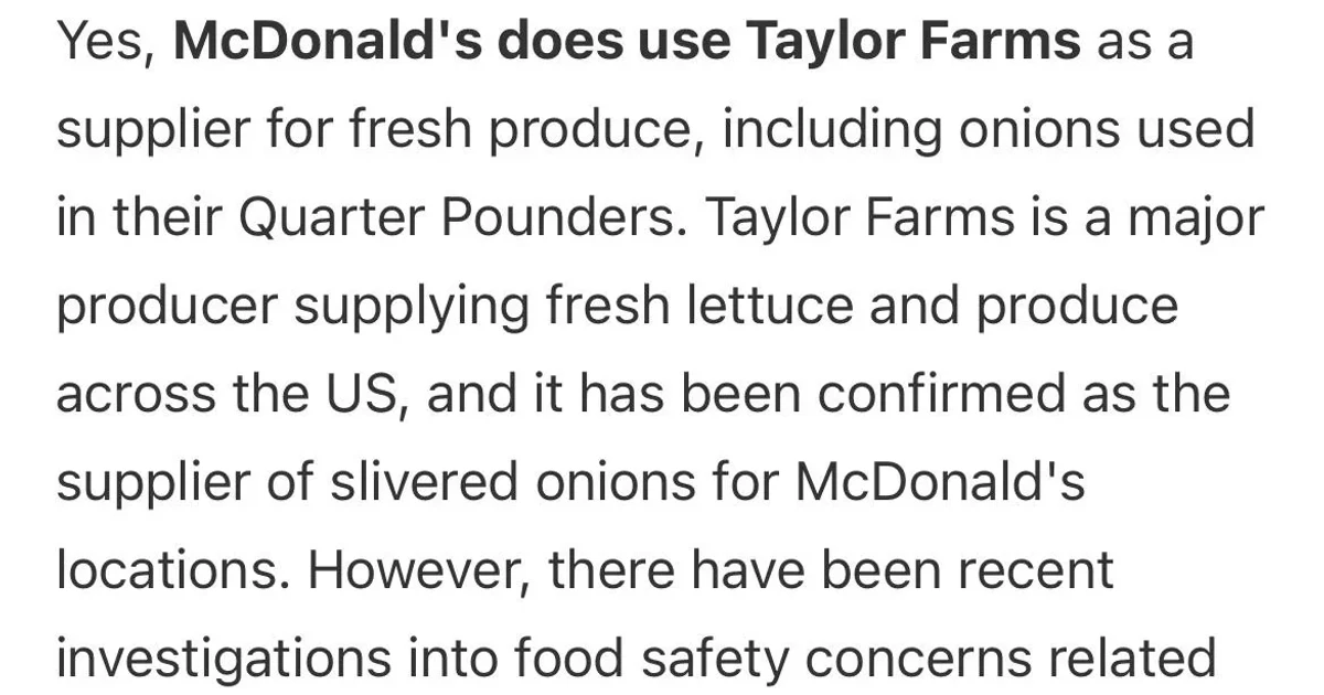 Taylor Farms denies link to Taco Bell cyclospora outbreak