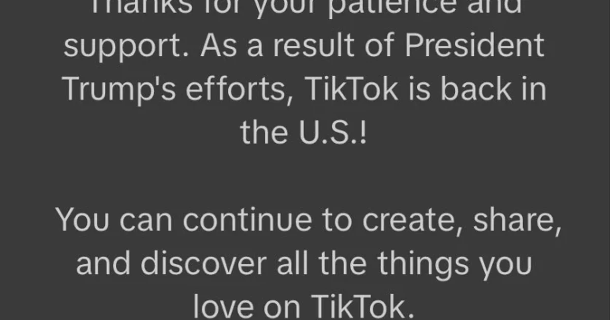 Justice Department clears TikTok downloads on government devices