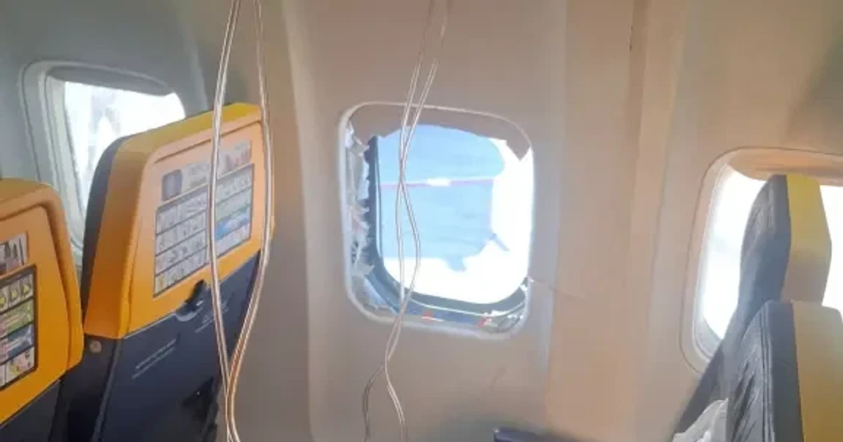 U.S. investigators probe Ryanair window blowout after passenger nearly sucked out