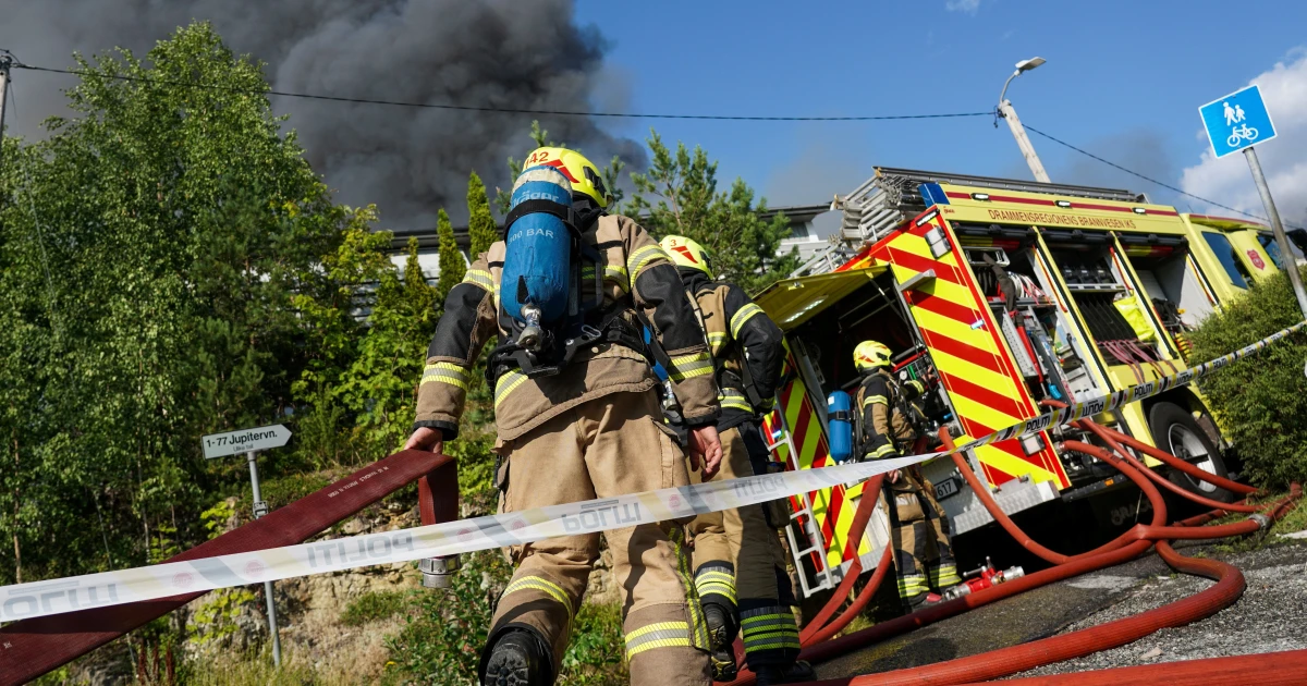 Hundreds evacuated as fire destroys more than 100 homes in Norway