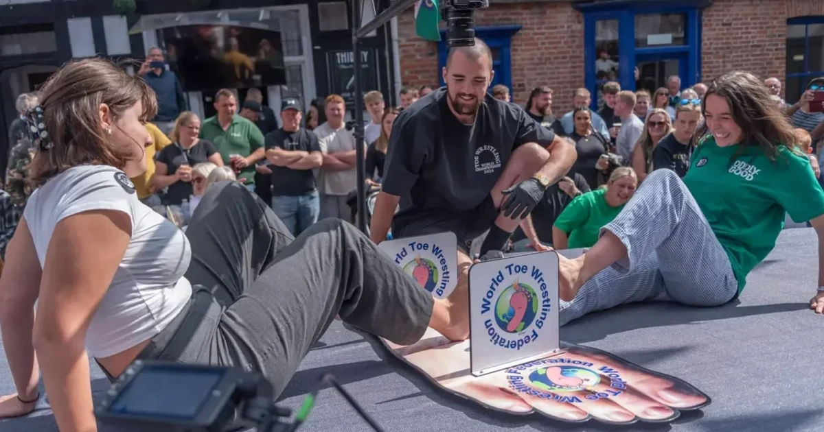 Toe wrestlers battle for glory at quirky championship