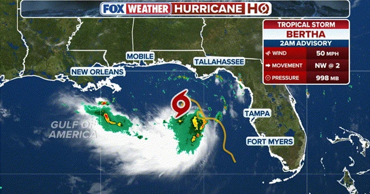 Tropical Storm Bertha threatens Gulf Coast with heavy rain and storm surge