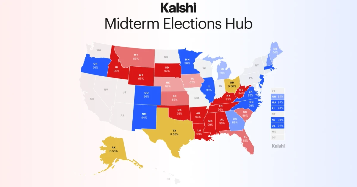 Kalshi launches real-time midterms hub for election betting bets