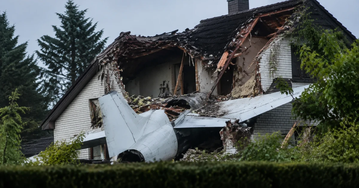 Small plane crashes into German home, killing one and leaving one missing