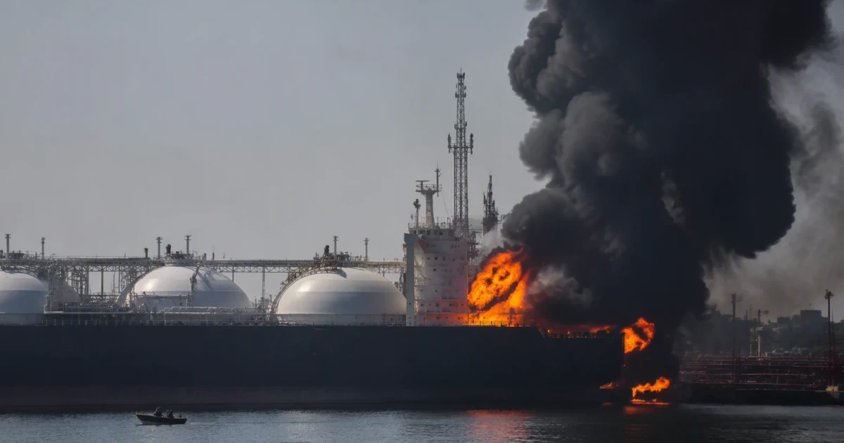 Drone strikes gas storage tanker at Egypt's Damietta port