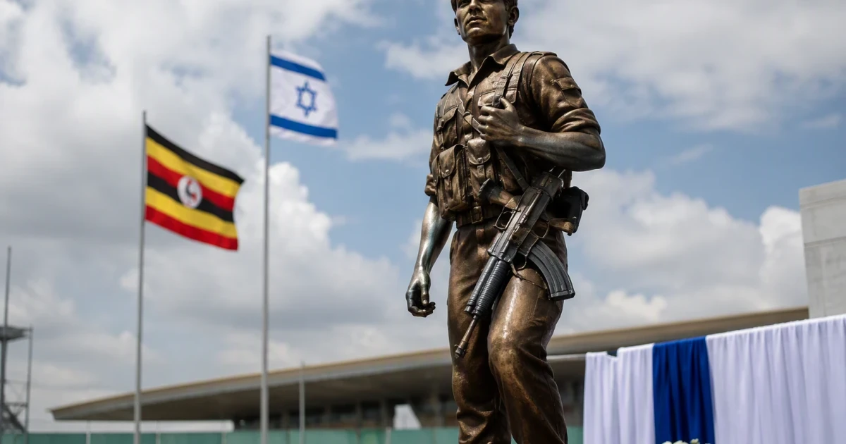 Uganda unveils Yonatan Netanyahu statue at Entebbe Airport memorial