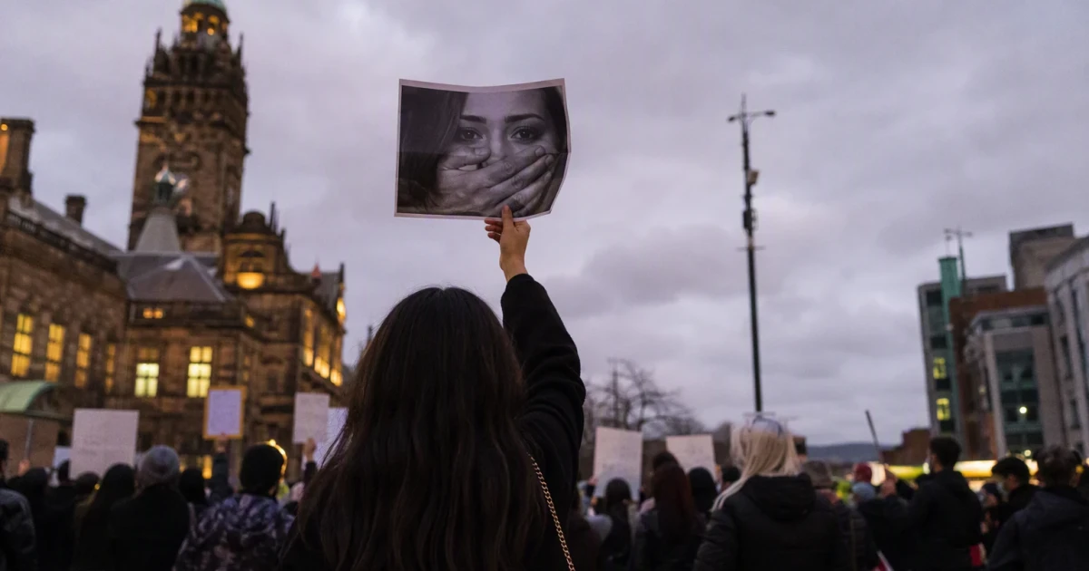 Sheffield Iranians protest executions and internet blackout in Iran