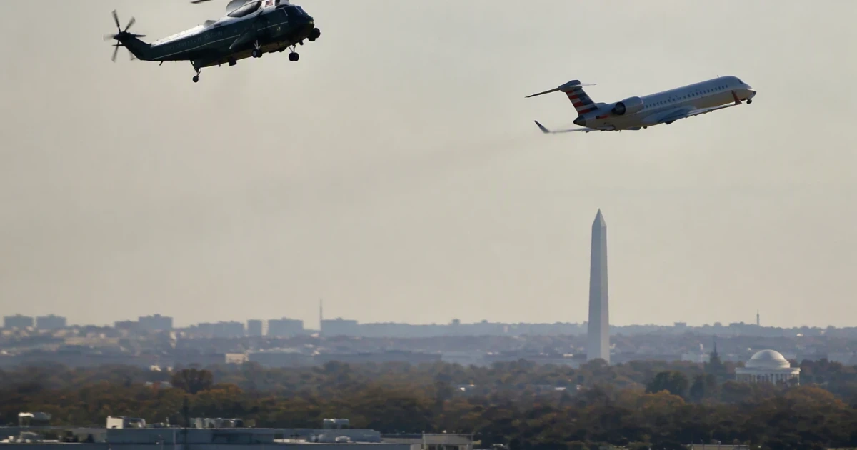 FAA reviews near miss between Marine One and passenger jet near Reagan National Airport