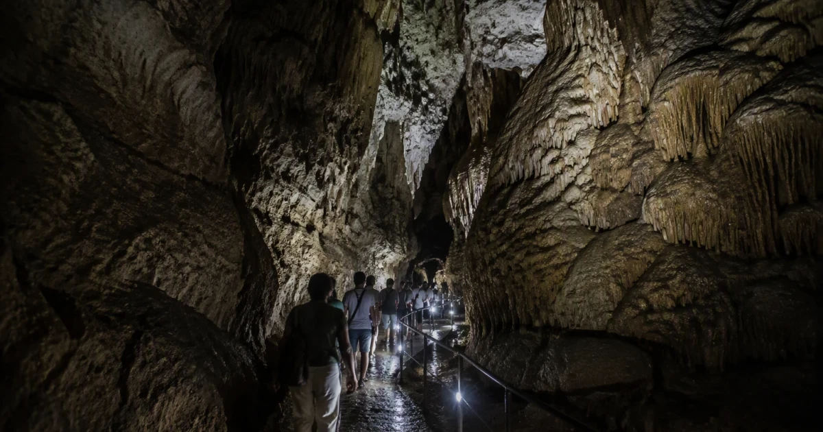 Tourists escape Bosnia heat in cool Vjetrenica Cave