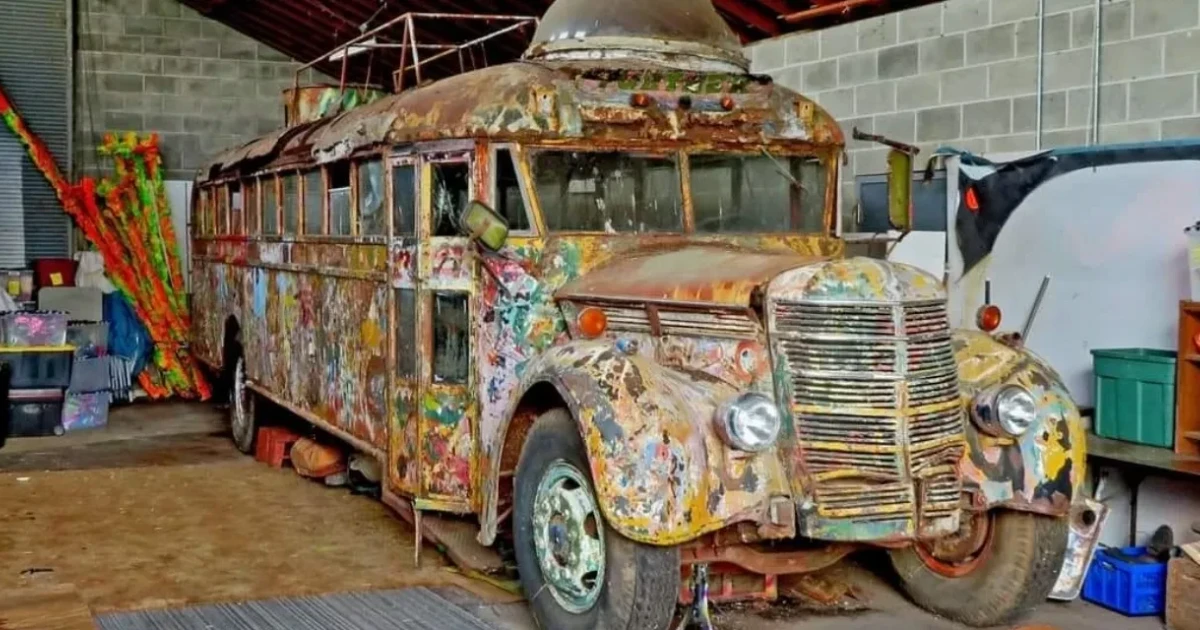 Ken Kesey’s Furthur bus returns to San Francisco after restoration