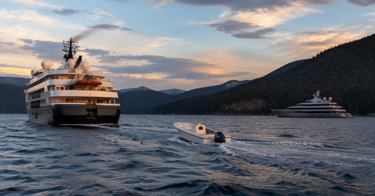 Cruise ship rescues stranded skiff as Zuckerberg yacht stays nearby