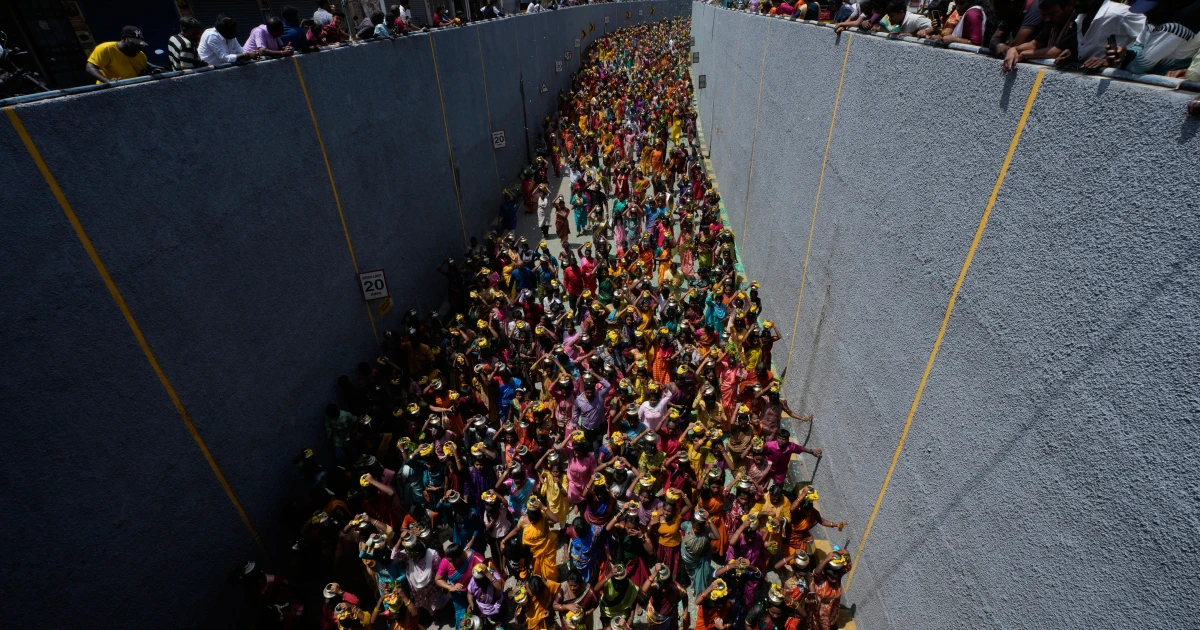 Hindu devotees honor goddesses in India and Britain through vibrant rituals