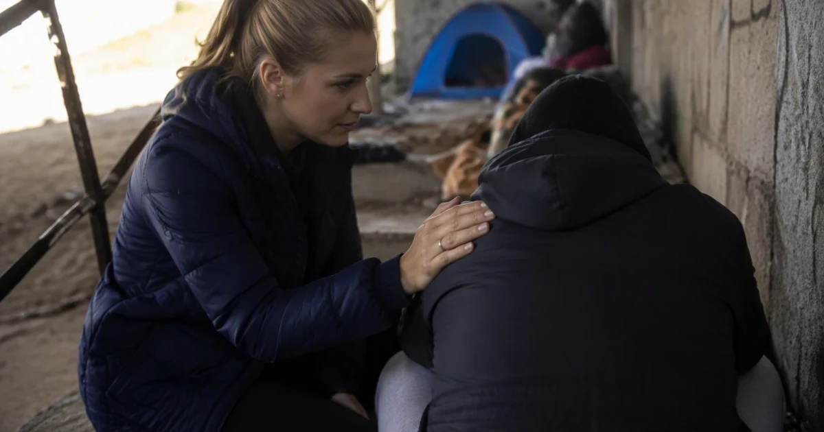 Young woman dedicates herself to helping people in crisis
