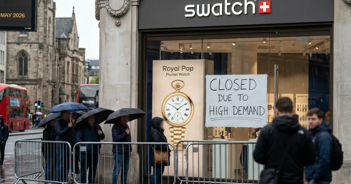 Swatch Stores Close as ‘Royal Pop’ Pocket Watch Sparks Frenzy