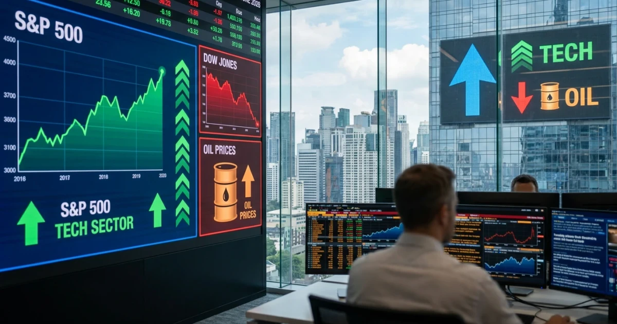 S&P 500 Gains on Tech Surge as Oil Prices Climb