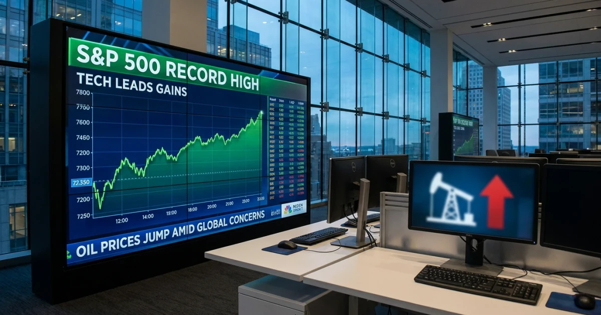 S&P 500 Hits Record as Tech Rally Offsets Oil Spike