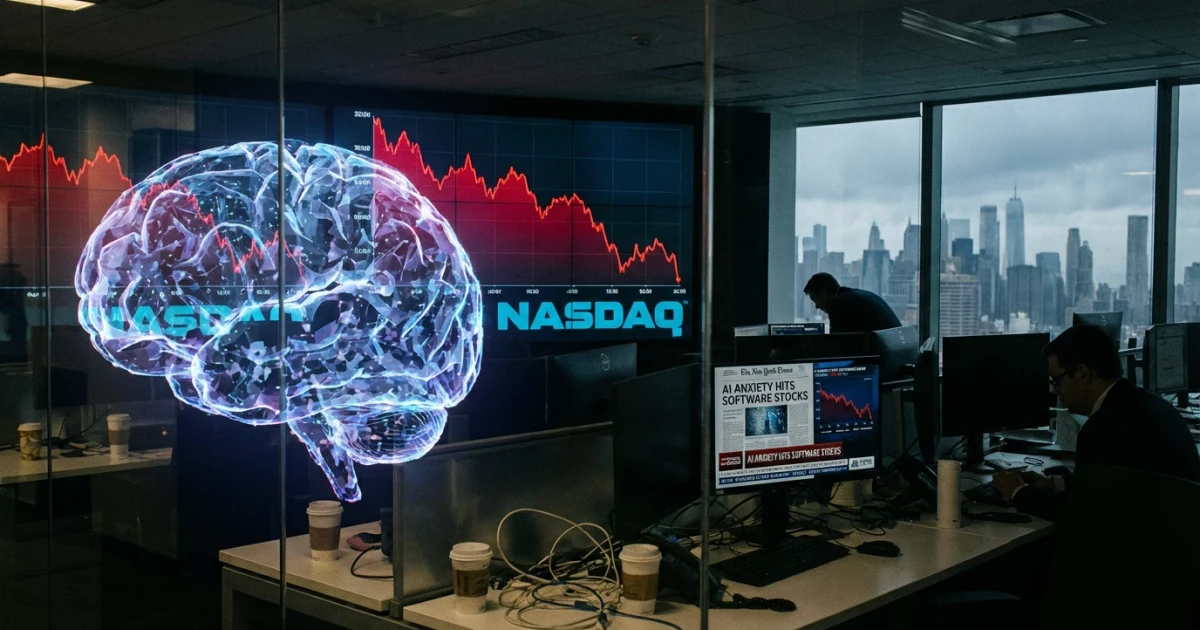 Nasdaq Slumps as AI Jitters Hit Software Stocks