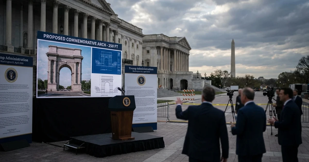 Trump Administration Unveils 250-Foot Arch Design