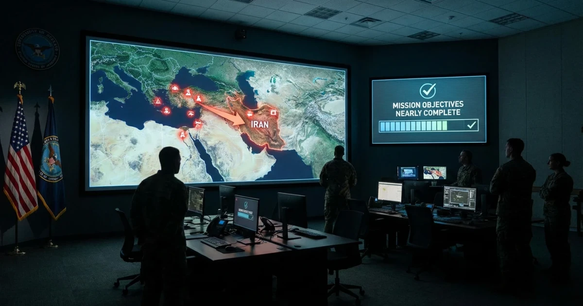 Trump Says US Nears Completion of Iran War Aims