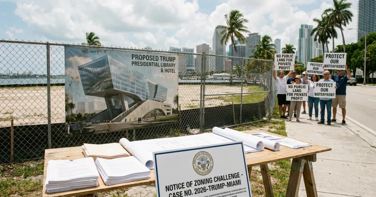 Trump's Miami Library-Hotel Plan Faces Lawsuit Challenge