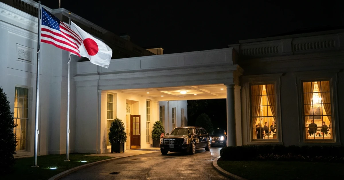 Trump Hosts Japanese PM for White House Dinner