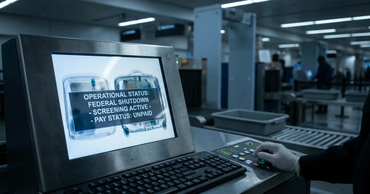 TSA Agents Work Unpaid During Shutdown, Impacting Airports