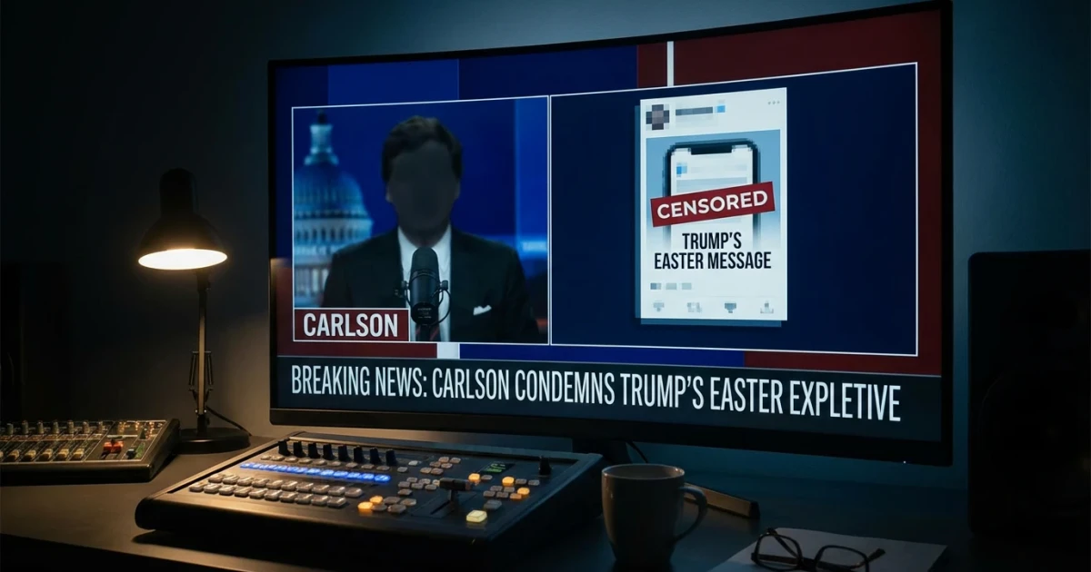 Tucker Carlson Criticizes Trump’s Easter Expletive Post