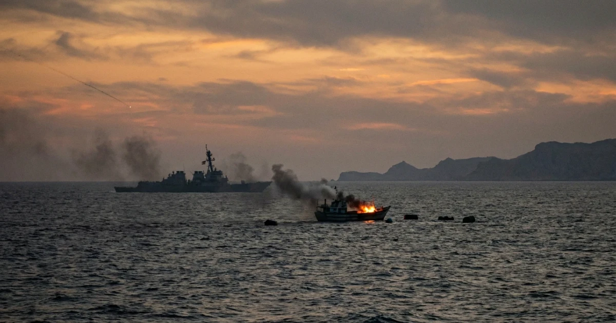 U.S. Strikes Iranian Mine-Laying Ships in Strait of Hormuz | The ...