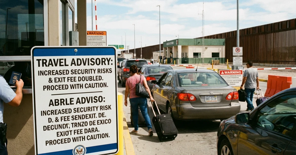 U.S. Warns Travelers of Mexico Risks, Increased Border Fee