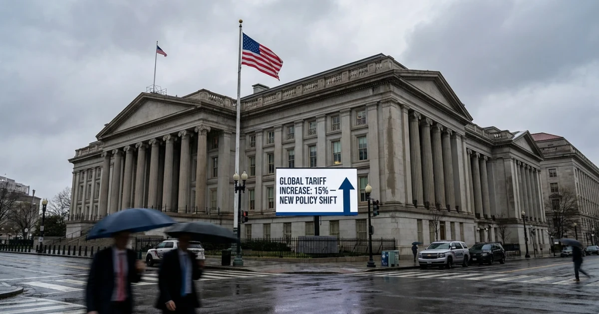 US Raises Global Tariff to 15%, Halts Illegal Duties