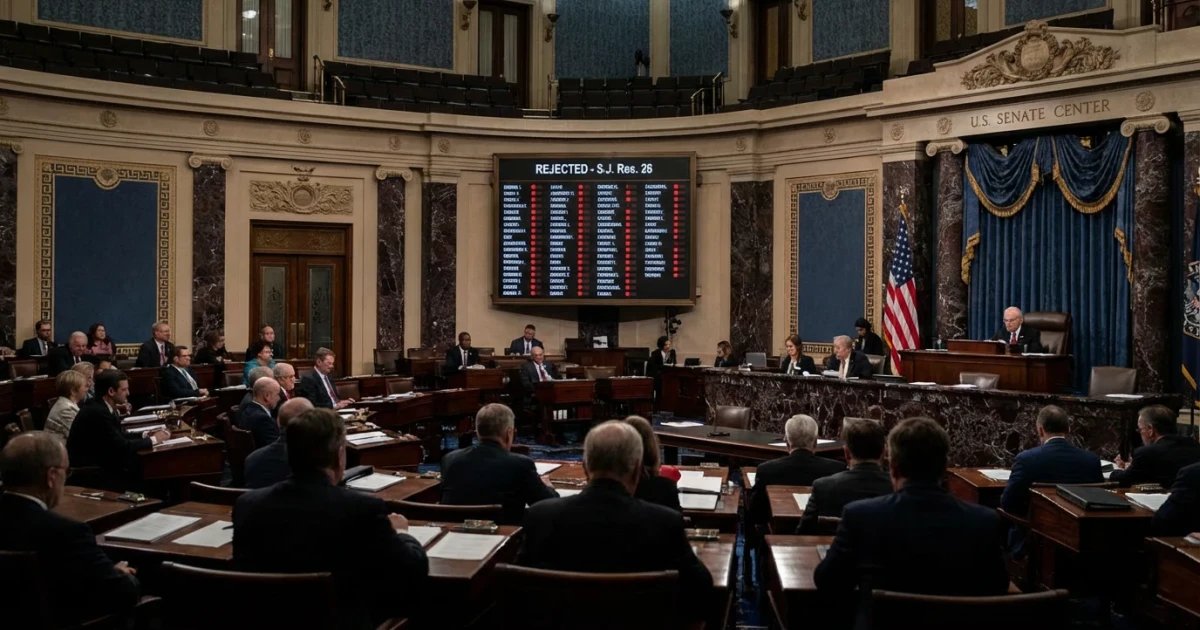 US Senate Rejects Resolution to Limit Trump’s Iran War Powers